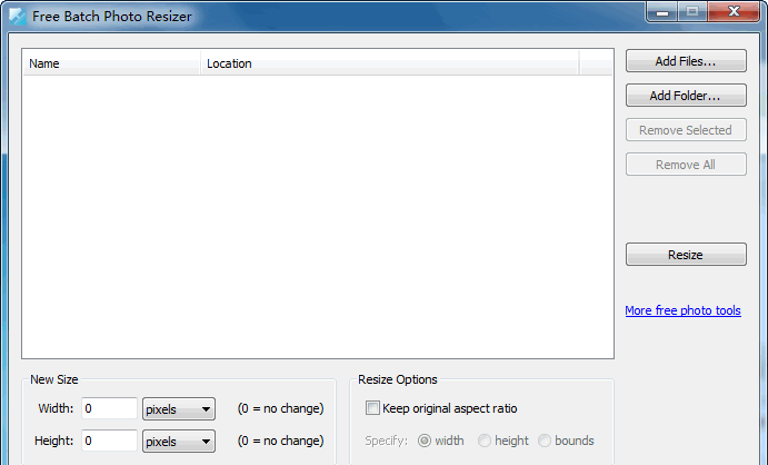 Free Batch Photo Resizer 2.4.0 Build 2100 正式版