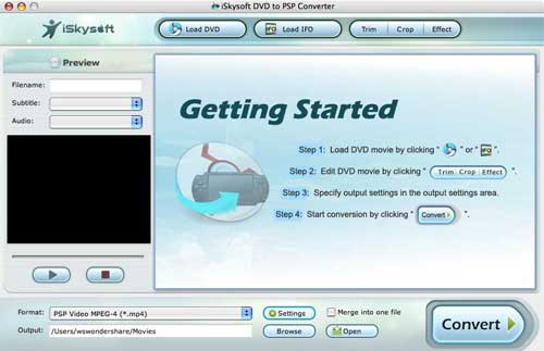 iSkysoft DVD to PSP Converter 2.0.1.14 正式版