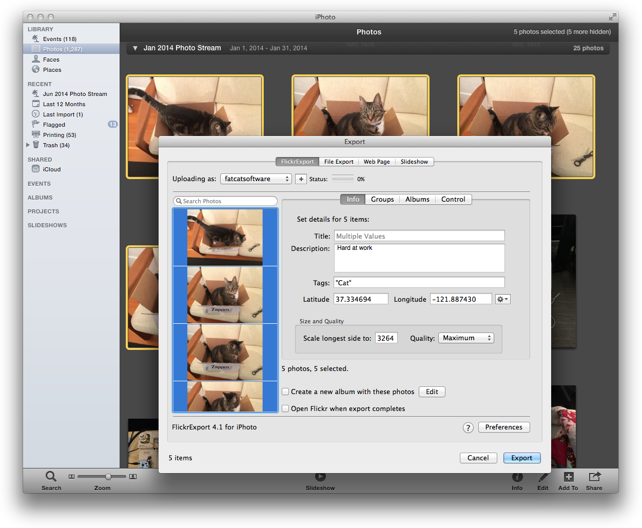 FlickrExport for iPhoto 4.1.2 For Mac