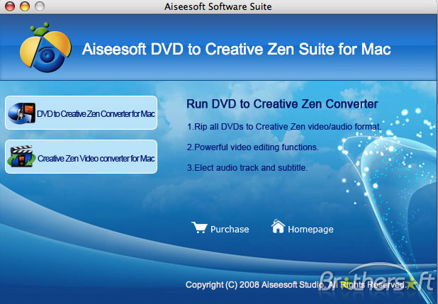 Aiseesoft DVD to Creative Zen Suite for Mac 6.2.56 正式版