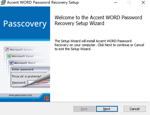 Accent Word Password Recovery