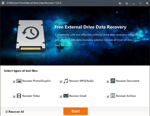 IUWEshare Free External Drive Data Recovery