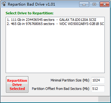 Repartion Bad Drive