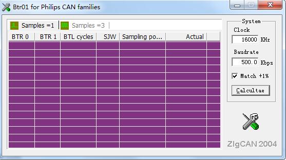 CAN波特率计算器