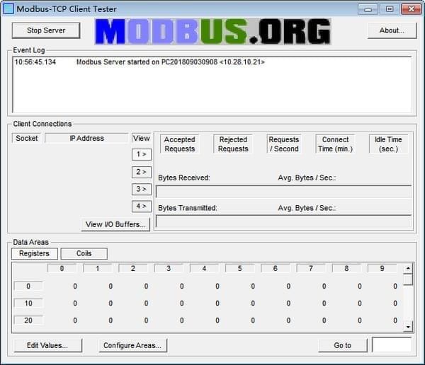 MODBUS-TCP Client Tester