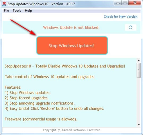 StopUpdates10(win10自动更新关闭工具)