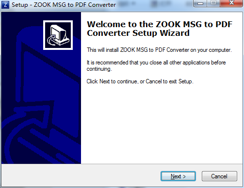 ZOOK MSG to PDF Converter