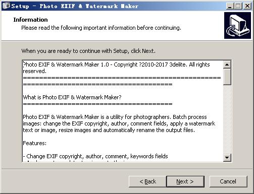 3delite Photo EXIF And Watermark Maker(图片添加水印软件)