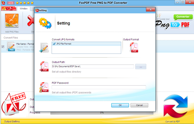 FoxPDF Free PNG to PDF Converter